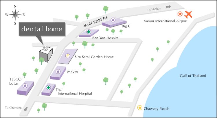 Samui Dental Home Clinic Location